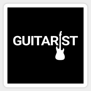 Guitarist Electric Guitar Silhouette Dark Theme Sticker